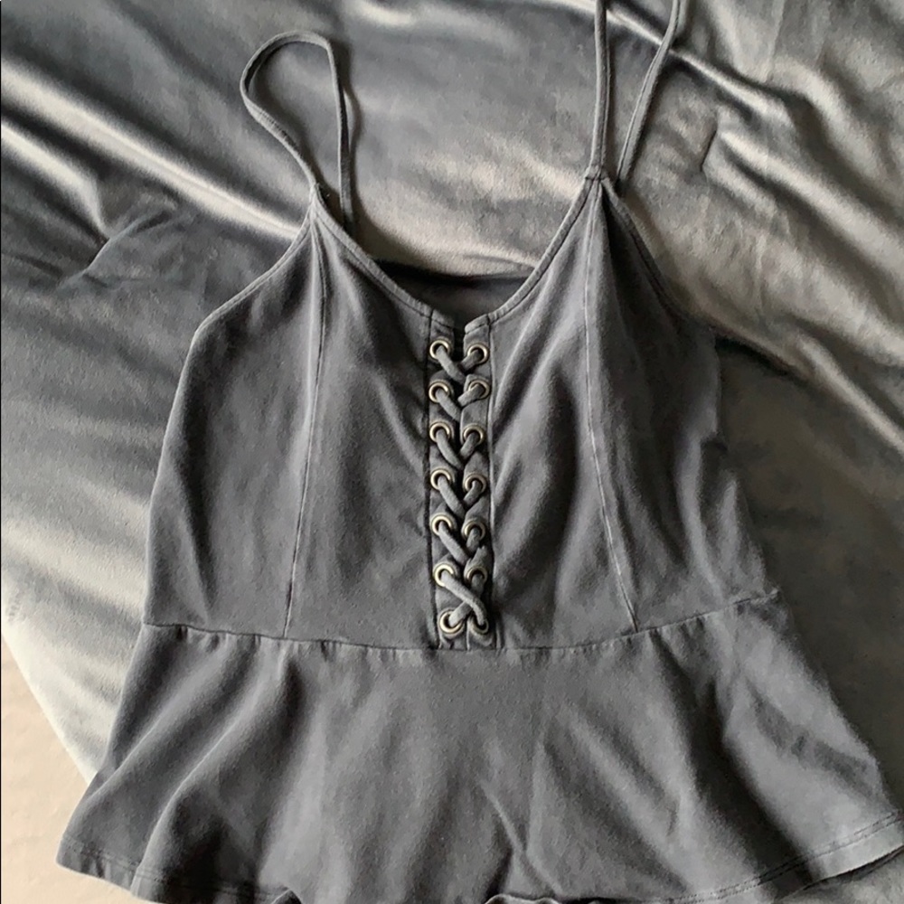 Grey American Eagle Tank Top Small